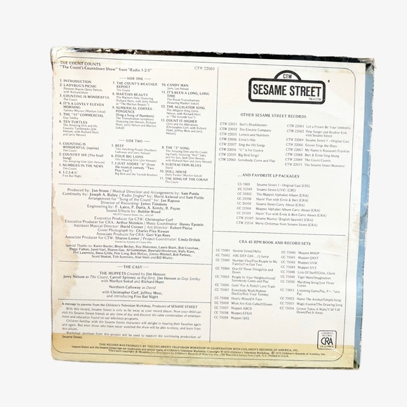 Sesame Street The Count COUNTS Record Vinyl LP. Year: 1974. - Picture 2 of 4